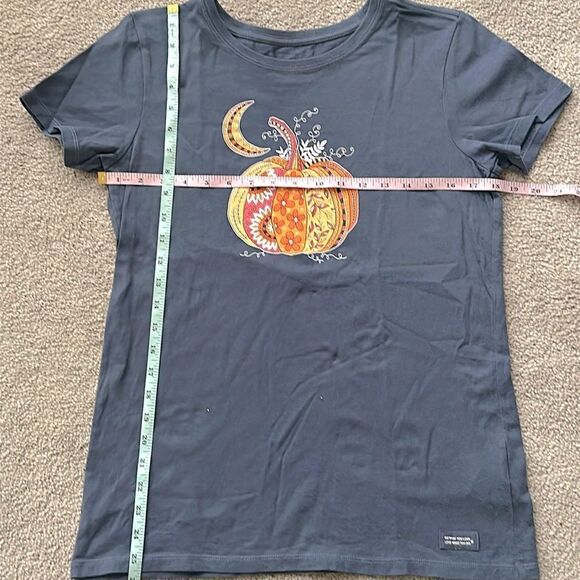 Life Is Good Women’s Doodle Crusher Pumpkin Tee Shirt! - Picture 5 of 7